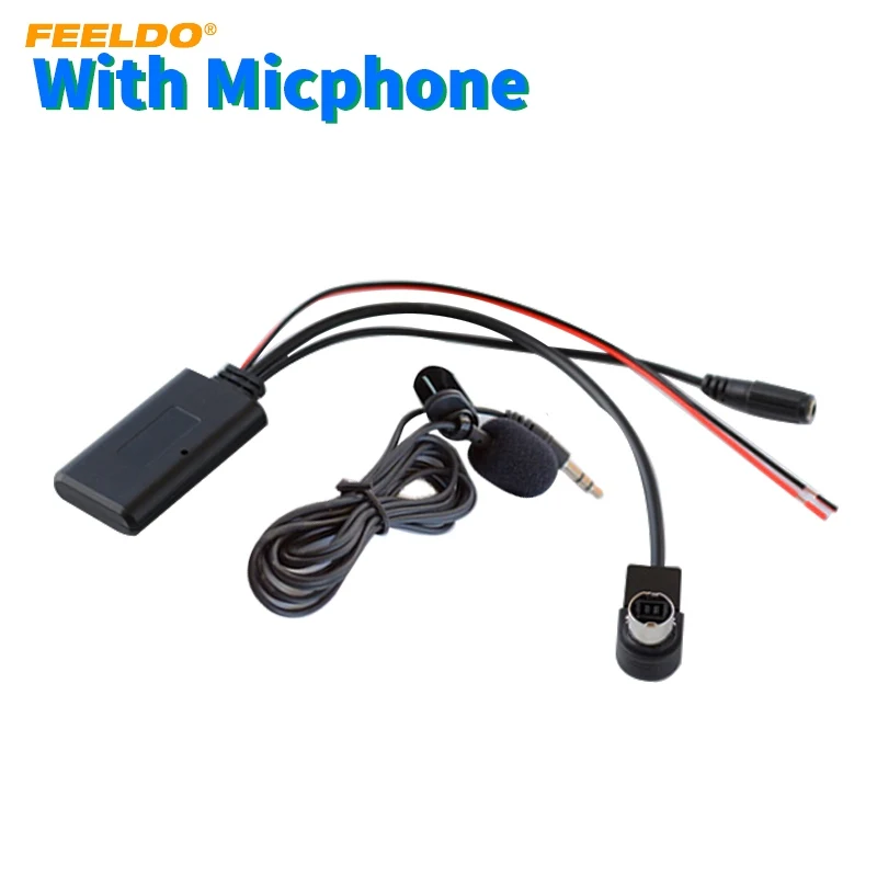Feeldo Car Audio Modulo Senza Fili Di Bluetooth Music Receiver Aux Adattatore Per Alpine 121B 9857 9886 117 Radio Aux Cavo # Hq6191