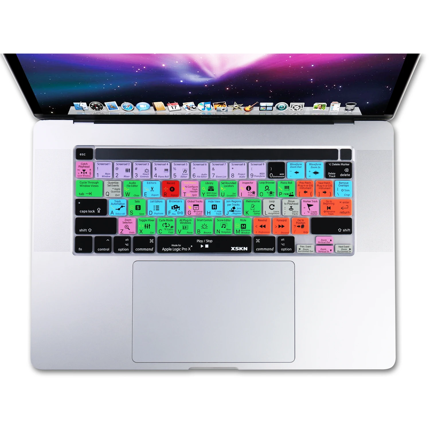 Xskn Logic Pro X Collegamenti Per Tastiera Cover Skin Per Nuovo Macbook Pro 16 Pollici A2141 Con Touch Bar E Touch Id Versione Usa