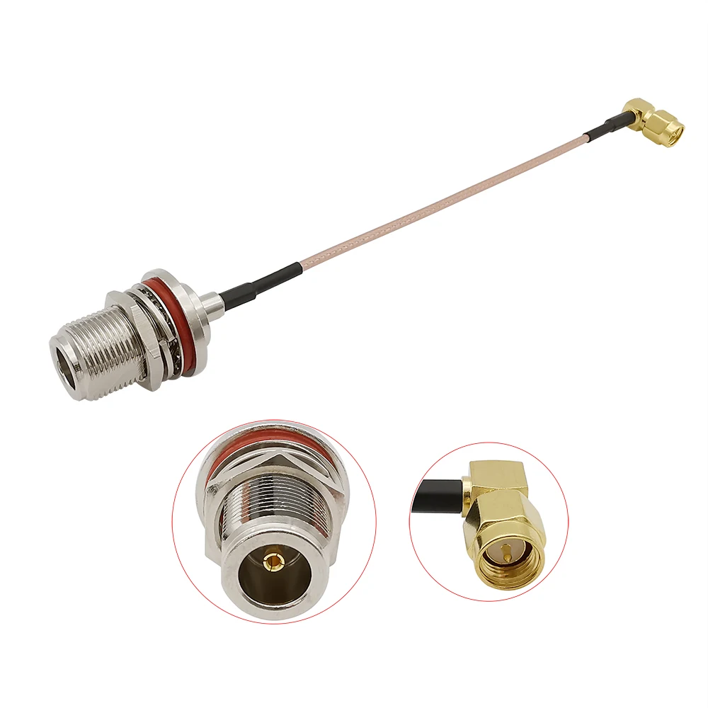 Rg316 Sma Maschio A N Femmina Paratia Rf Connettore Coassiale Cavo Ad Angolo Retto Adattatore Tipo Sma A N 10/15/20/30/50Cm
