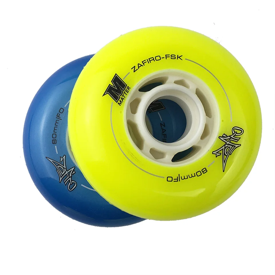 Powerslide Evo Matter Wheels Yellow 72 76Mm F1/ Yellow 80Mm Blue F0 Slalom Pneumatici Per Pattinaggio A Rotelle Seba Orecchini