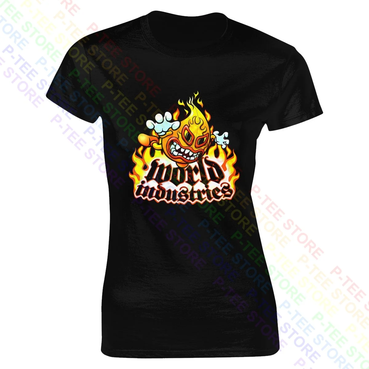 World Industries Flameboy Luchador Skate Women T-Shirt Lady Shirt New Daily Natural Hot Deals T-Shirt Femminile