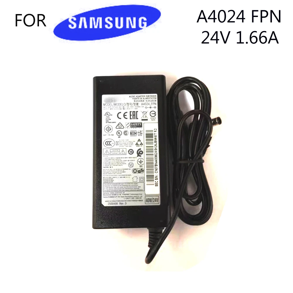 Adattatore Di Alimentazione Ca Originale 24V 1.66A A4024 Fpn Per Samsung K550 Hw-H750 Soundbar Hw K450 Hw-N450 Hw-K650 Hw-K550 Caricatore Hw-J550