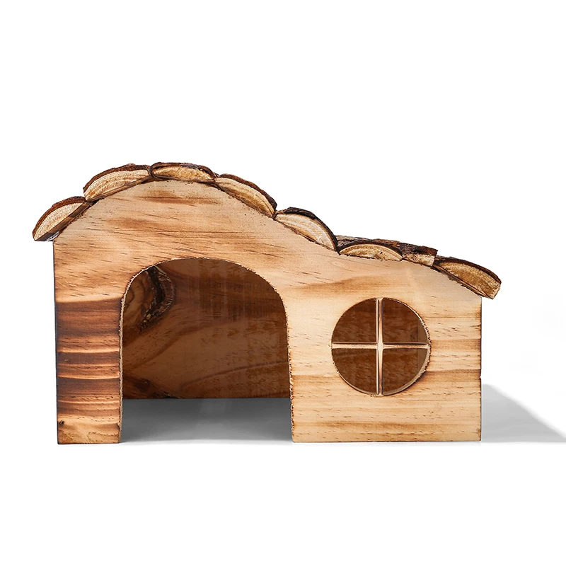 Log Hamster House Djungarian Hamster Totoro Hedgehog Coniglio Pet Special Hot Wooden Wave House