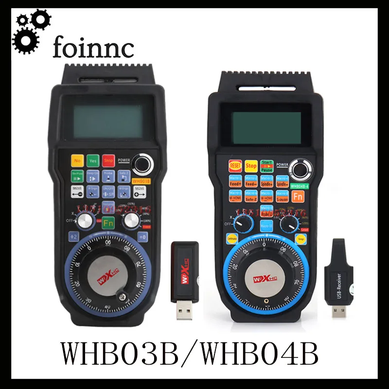 Xhc Mach3 Tornio Wireless Volantino Whb03B/Whb04B Mpg Sospensione Volantino 3/4/6 Axis Ricevitore Usb Per Fresatrice Cnc