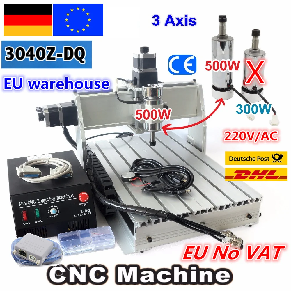 【Eu Free Vat】 Desktop 3 Assi Usb Mach3 500W 3040Z-Dq Vite A Ricircolo Di Sfere 3040 Cnc Router Incisore/Incisione Fresatrice 220V