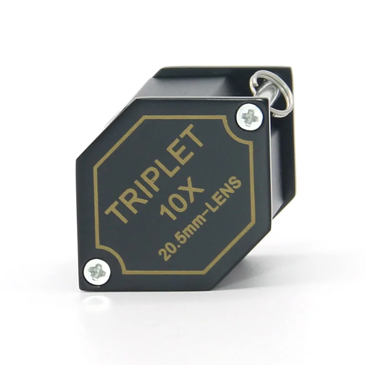 Piccoli Strumenti Ottici In Vetro Gemologico Di Alta Qualità Palmare Pocket Gem Lens Eye Loupe Fable Brand Triplet 10X Loupe