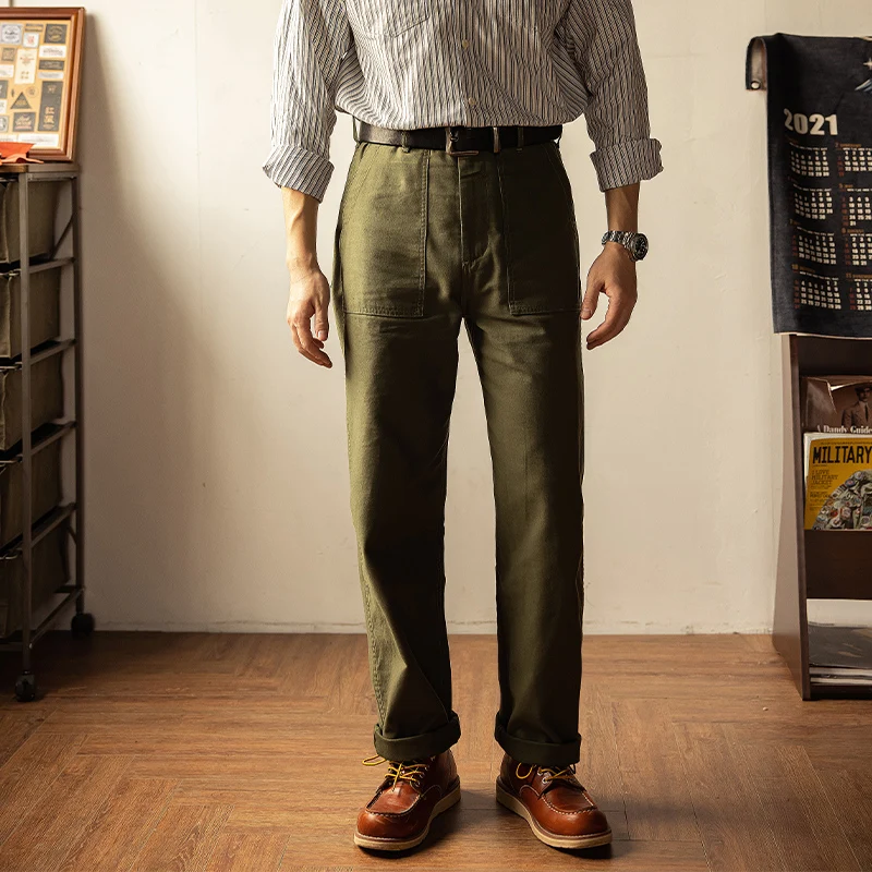 Red Tornado 8Oz Og-107 Baker Pantaloni Gamba Dritta Pantaloni Casual Da Uomo Verde Oliva