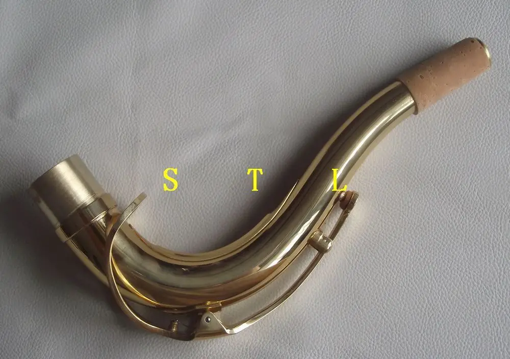 New Tenor Saxophone Neck Oro Lacquer Brass Materiale