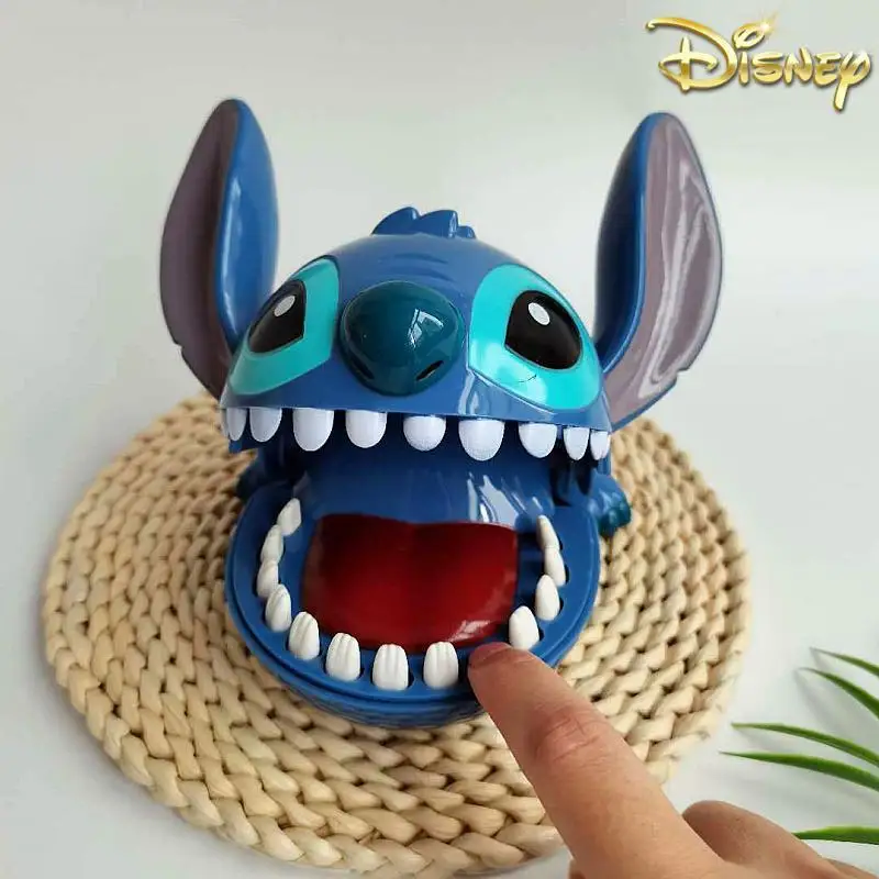 16Cm Disney Stich Bite Finger Figures Stitch Dentista Push Teeth Divertente Gioco Modello Giocattoli Regali Di Compleanno Regali Giocattolo