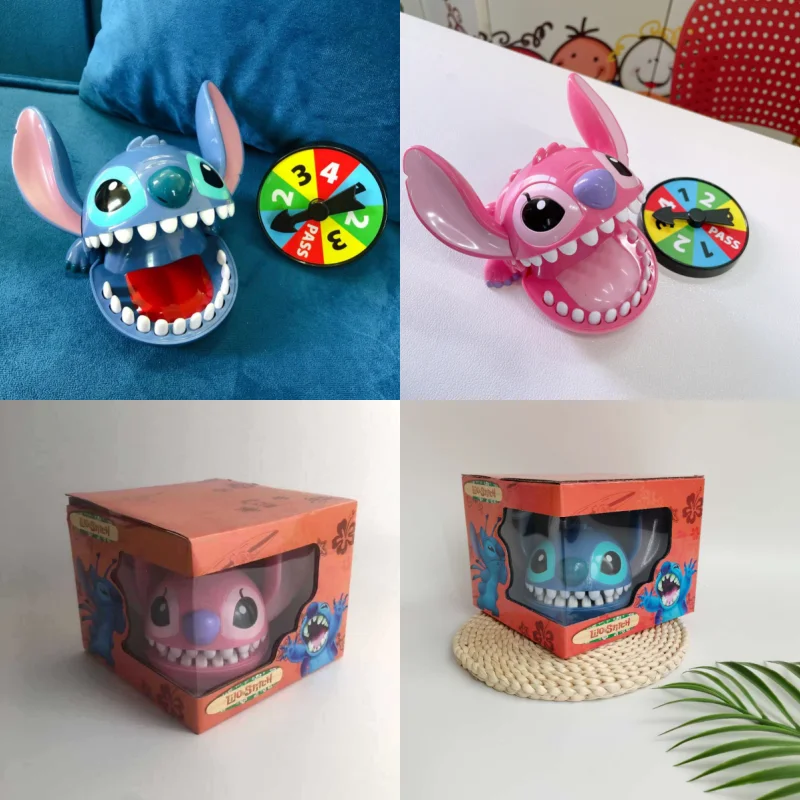 16Cm Disney Stich Bite Finger Figures Stitch Dentista Push Teeth Divertente Gioco Modello Giocattoli Regali Di Compleanno Regali Giocattolo