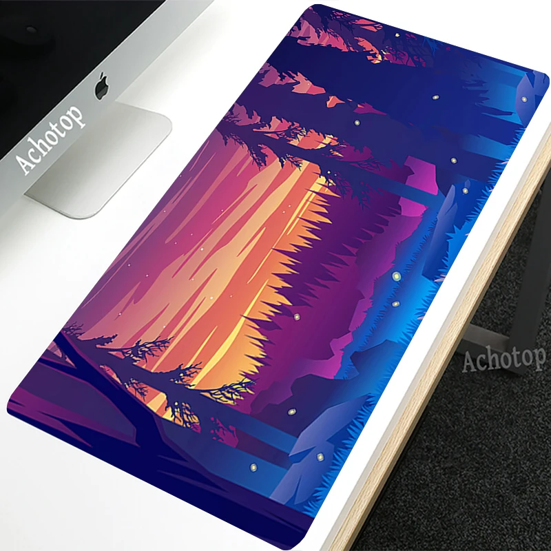 Gaming Abstract Mouse Pad Deep Forest Firewatch Mausepad Desk Mat Xxl Tastiere Per Tastiera Tappetino Per Computer Tappetino Per Mouse Xxl
