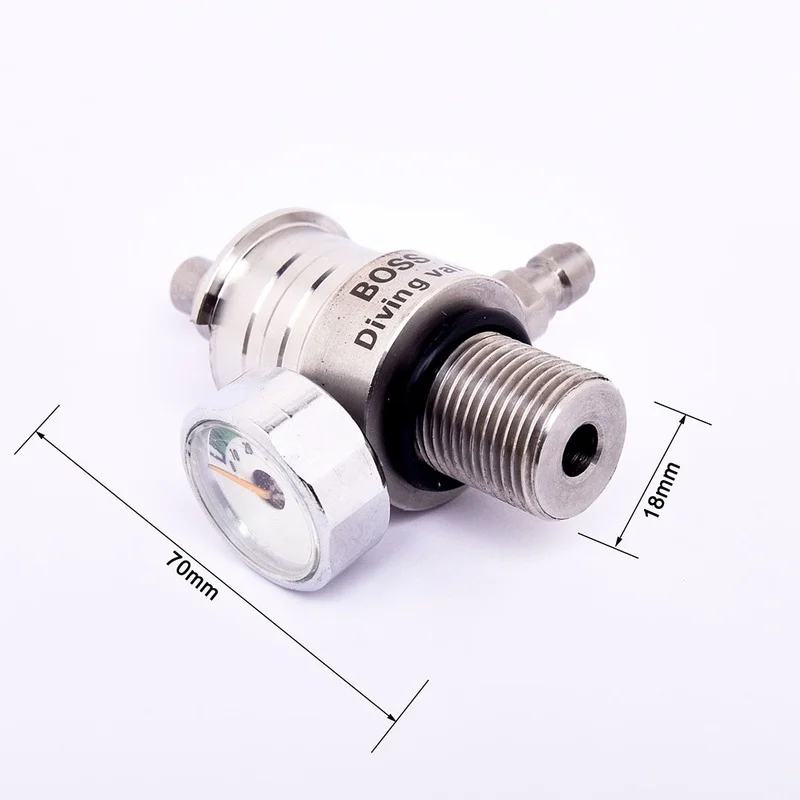 Pcp Airforce Condor Valvola Ad Alta Pressione Valvola Di Prova Ad Iniezione Diretta M18X1.5 Capezzolo Di Riempimento Da 8Mm 4500Psi 40Mpa Manometro In