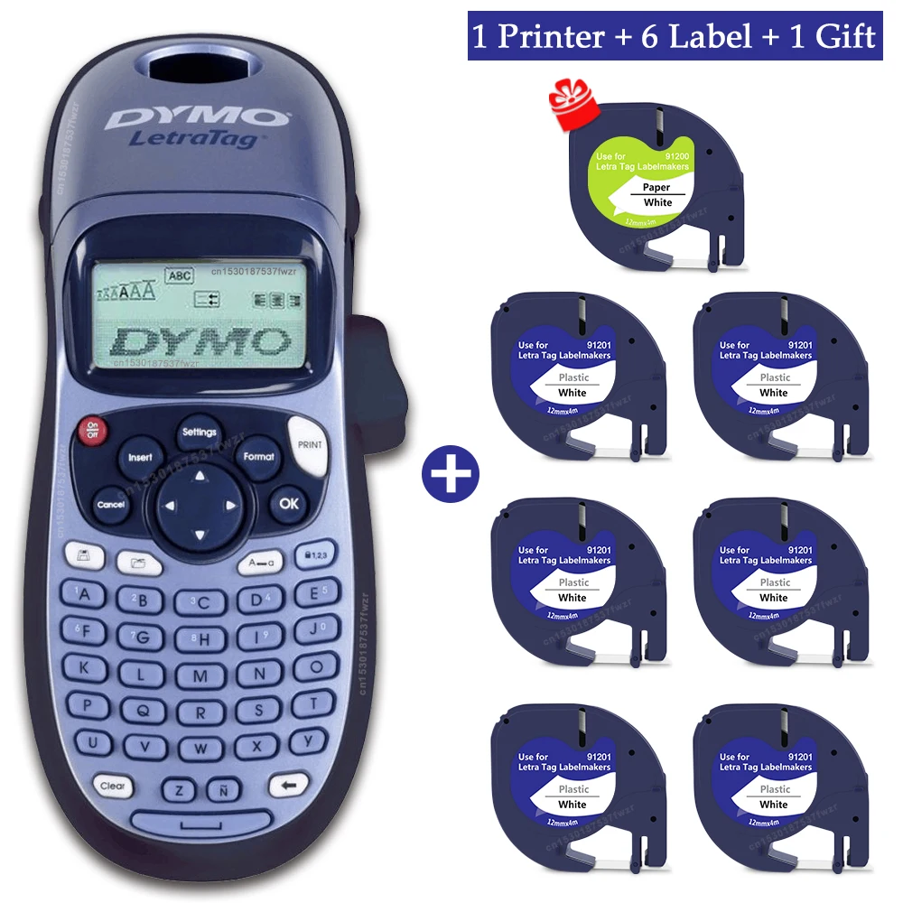 Dymo Lt100H Set Di Etichettatrici Stampante Adesiva Portatile Dymo Lt 100H Stampante Per Etichette Dymo Letratag 100H Etichettatrice