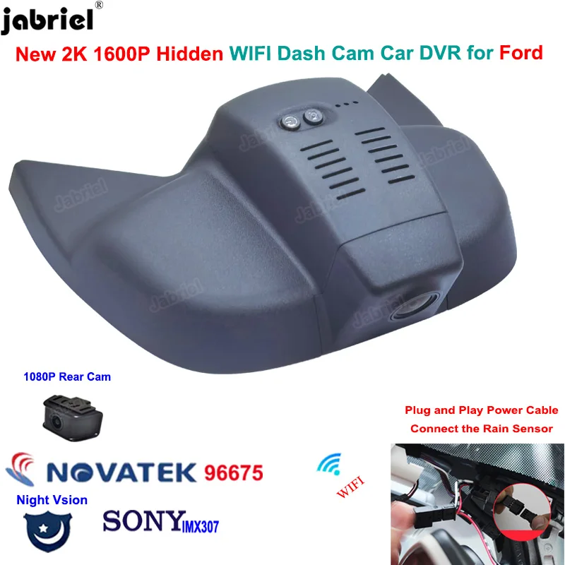 Nuovo 2K Dash Cam Car Camera Auto Wifi 1600P Car Dvr Videoregistratore Per Ford Focus Mk4 Per Ford Focus 2018 2019 2020 2021 2022
