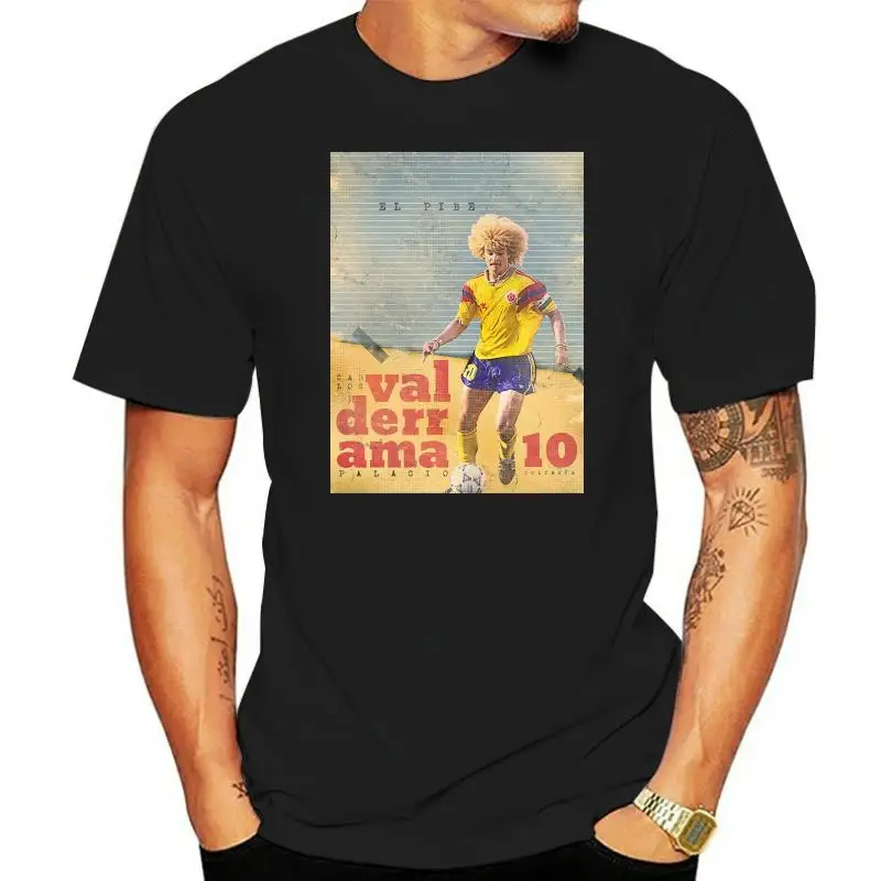 T-Shirt Thomas Valderrama Colombia Calcio Vintage Anni 80 1 S-M-L-Xl-2Xl-3Xl