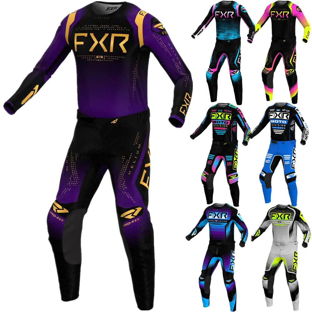 Fxr Motocross 2023 Gear Set Dirt Bike Abbigliamento Off Road Per Gasgas Motocross Jersey Set Abbigliamento Moto Traspirante Mx Combo