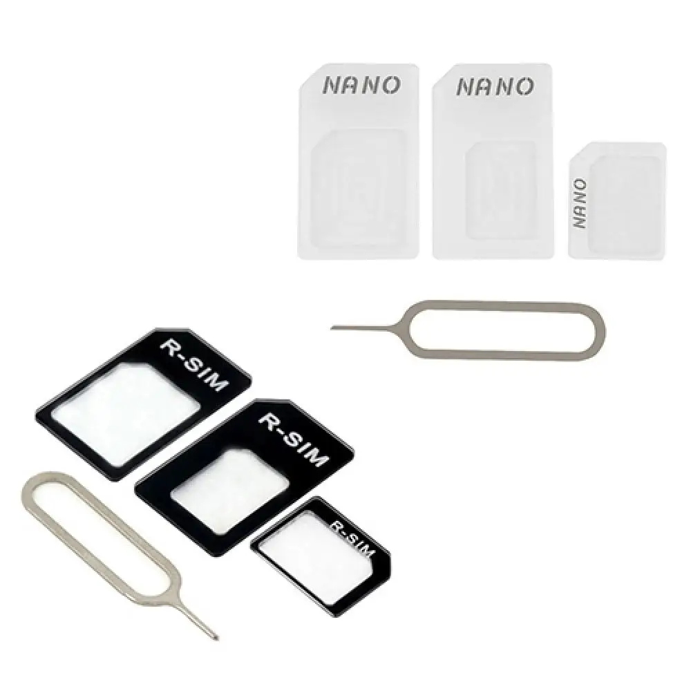 3 In 1 Nano Sim Card A Micro Sim Card A Standard Sim Card Adapter Converter 4Pcs Cubierta Protectora De La Tarjeta Sim