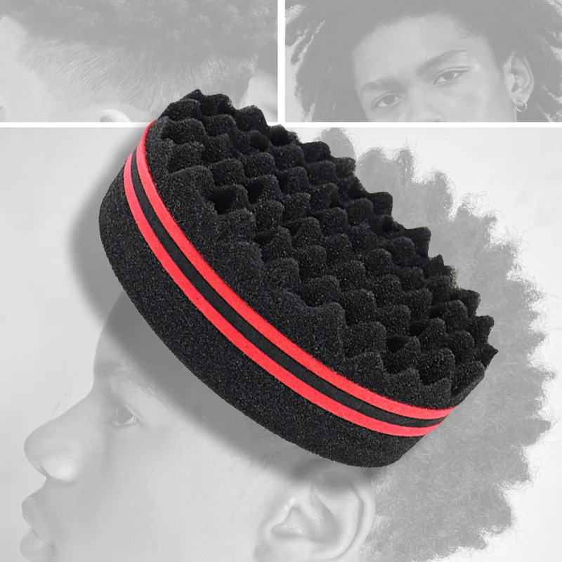 Sdotter New Double-Sided Magic Twisted Hairbrush Sponge Per Afro Coil Wavy Hair Twisted Braid Fear Twist Lock Braid Curling Brus
