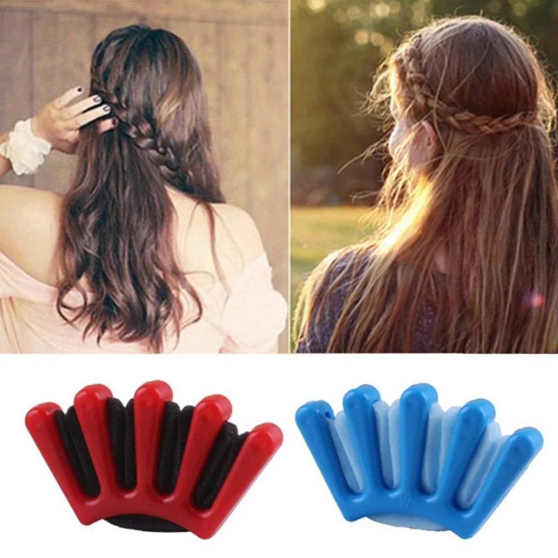 1Pc Lady French Hair Braiding Tool Weave Sponge Plait Hair Twist Hairstyling Braider Accessori Fai Da Te