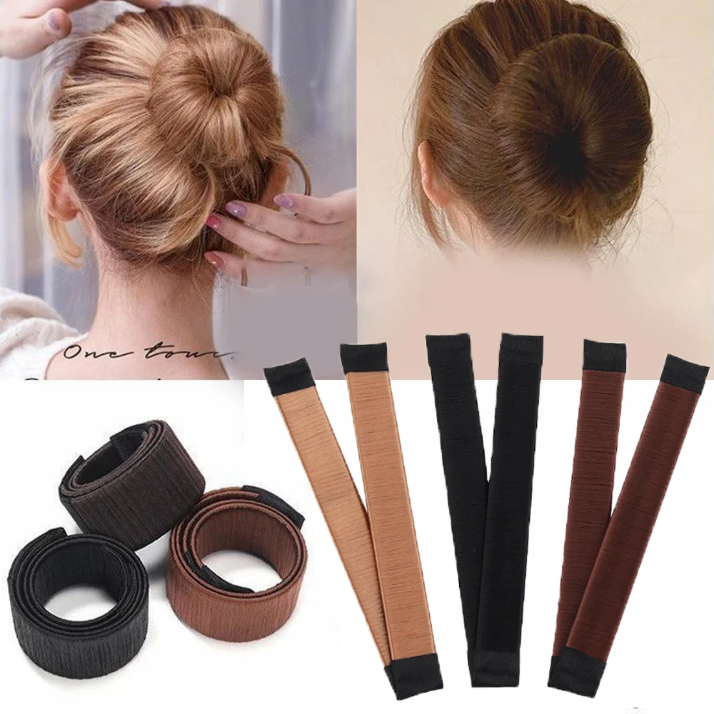 1Pc Hair Bun Maker Magic Diy Hair Styling Braider Women And Girl French Twist Donut Fold Wrap Snap Hair Styling Accessori Strumento