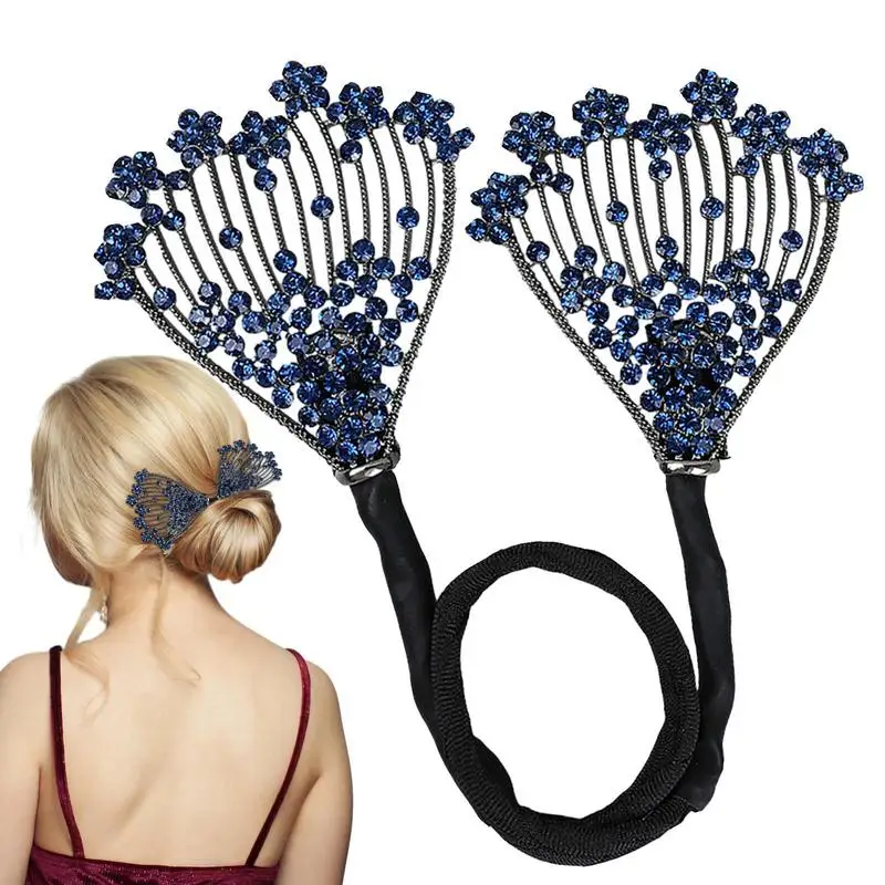 Hair Twist Bun Maker Bigodini Per Capelli Styling Hair Bun Ball Hair Clip Twist Strass Intrecciare Hairgrip Strumenti Per Lo Styling Per Le Ragazze