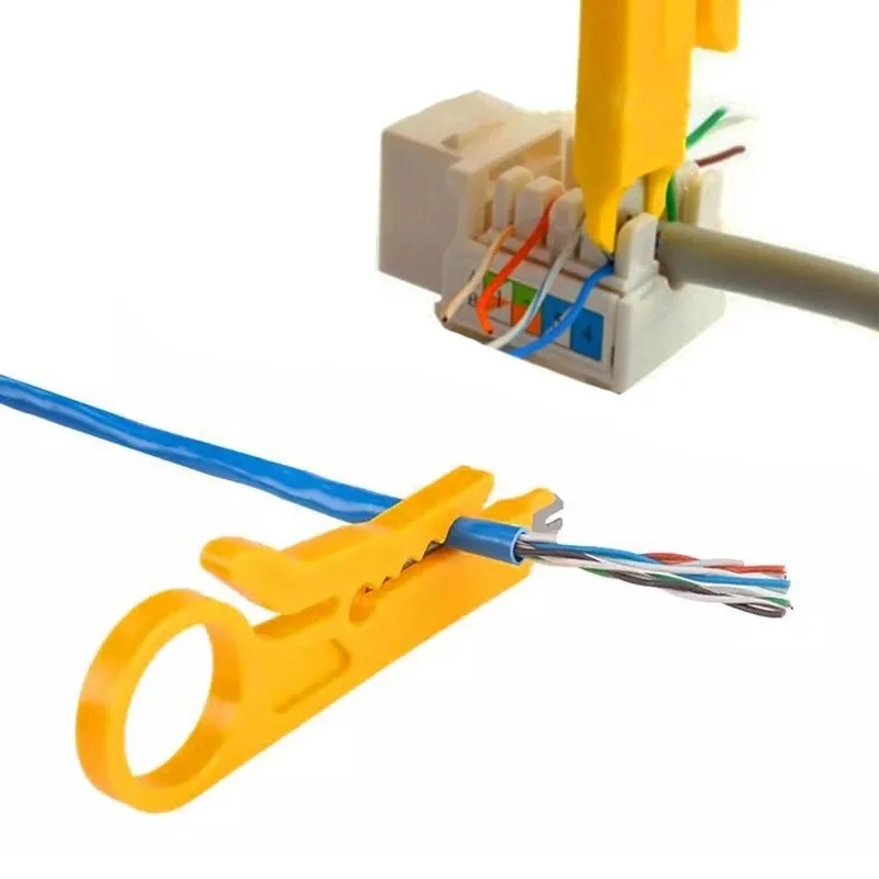 1Pc Wire Cutter Connectors Electric Wire Stripper Rimper Pinza Striscia Di Sicurezza Twisted Pair Cavo Dati Utp Stp