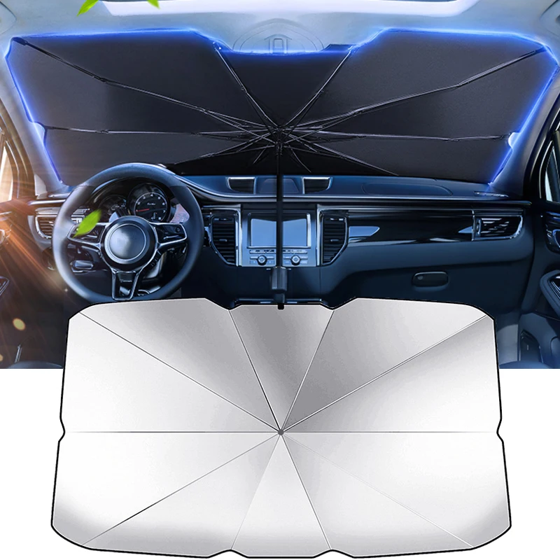 Car Sunshade Umbrella Car Sun Shade Protector Parasol Auto Sun Protector Interior Front Windshield Cover Protection Accessories