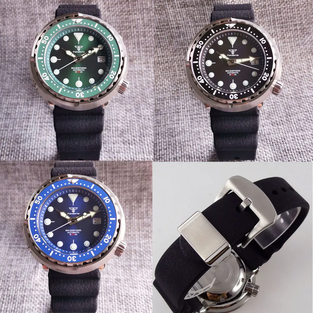 Orologio Da Uomo Automatico Impermeabile Tandorio 200M Super Luminoso Nh35A Pt5000 G