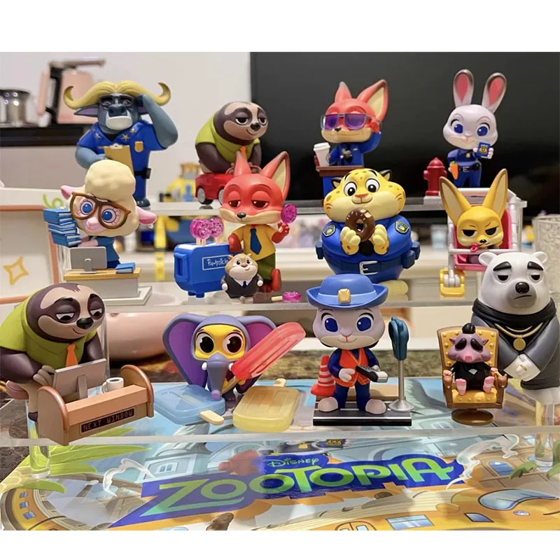 Disney Zootopia Judy Nick Flash Finnick Chief Officer Benjamin Animal Action Figurine Zootropolis Model Doll Statue Toys