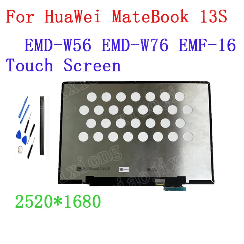 Per Huawei Matebook 13S Screen Emd-W76 Emd-W56 Emf-16 Display Ips Lcd Assembly Sostituzione
