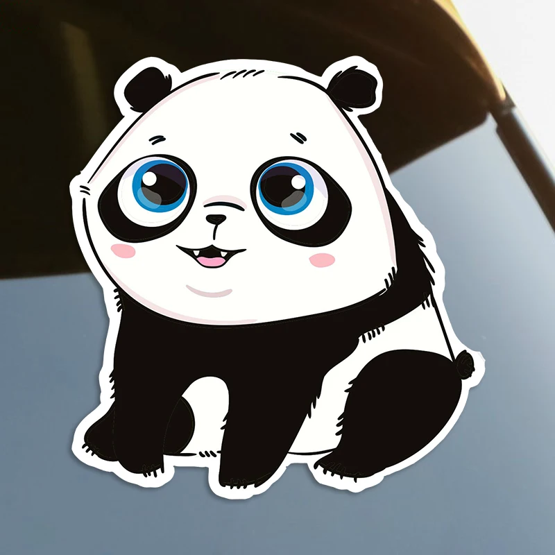 S60039 # Funny Baby Panda Bear Decalcomania Autoadesiva Adesivo Per Auto Decorazioni Per Auto Impermeabili Sul Paraurti Lunotto Posteriore Laptop Sceg