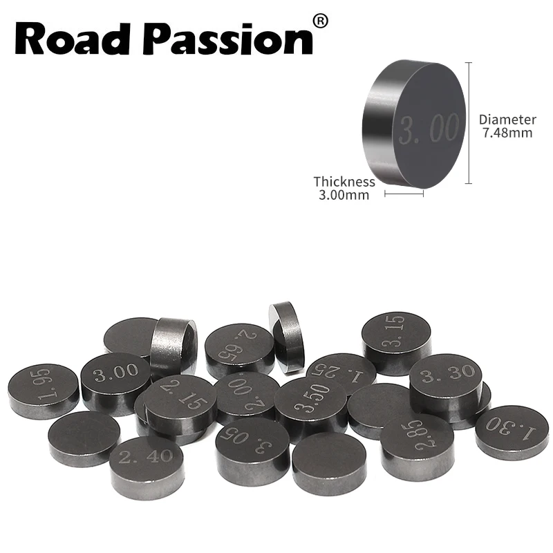 Road Passion 188Pcs Moto 7.48Mm 7.48Mm Diametro Spessori Valvola Per Yamaha Fzs600 Fzs1000 Per Suzuki Rmz250 Gsx650F