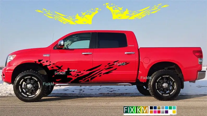 4 X4 Awd 4Wd Off Road Offroad Style Mud Splash Graphic Vinyl Decal Car Racing Sports Atv Trailer Fuoristrada Fuoristrada 6 X6