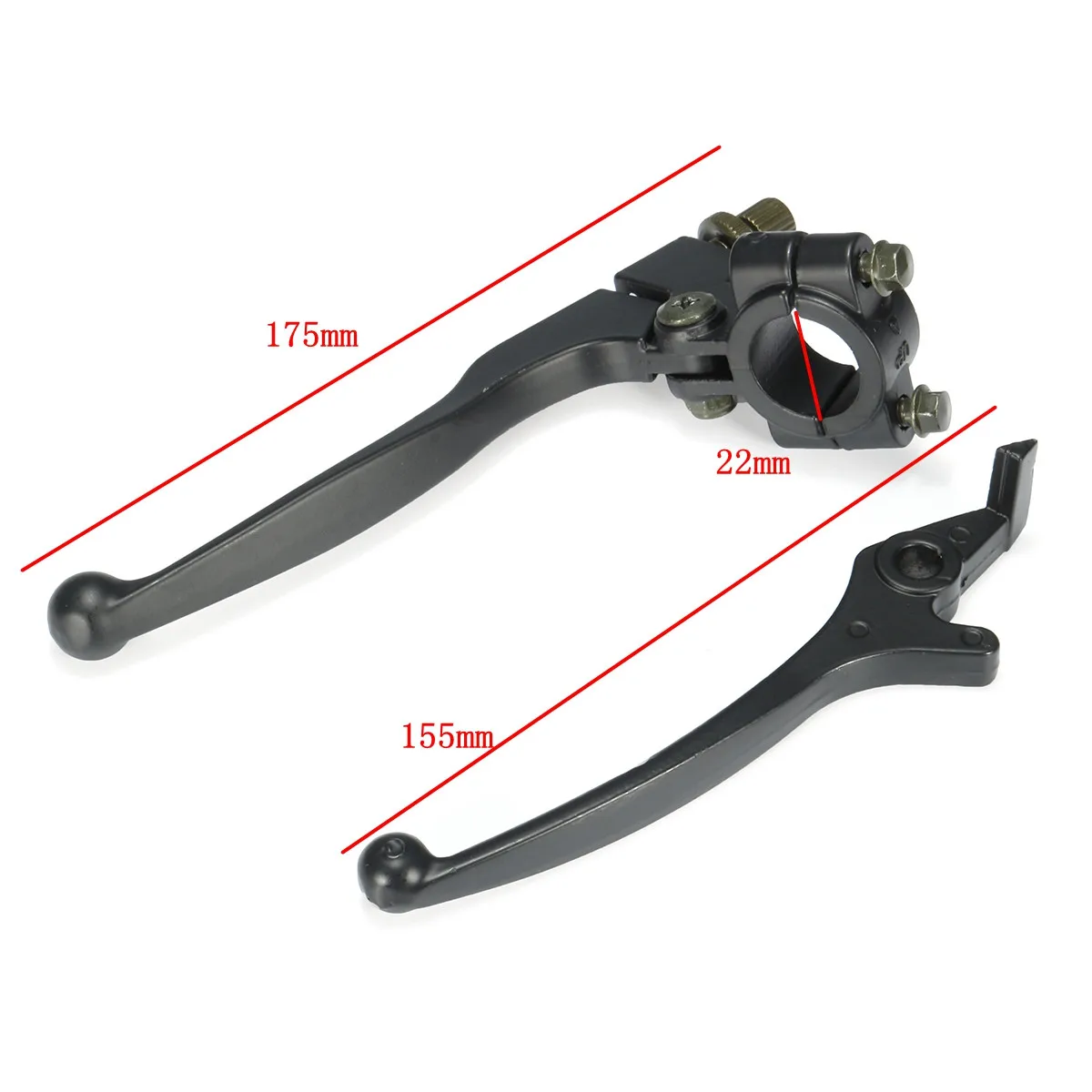 175Mm Nero 7/8 Leva Freno Frizione Idraulica Anteriore Sinistra/Destra Per Dirt Bike Pitbike 125Cc 140Cc 160Cc