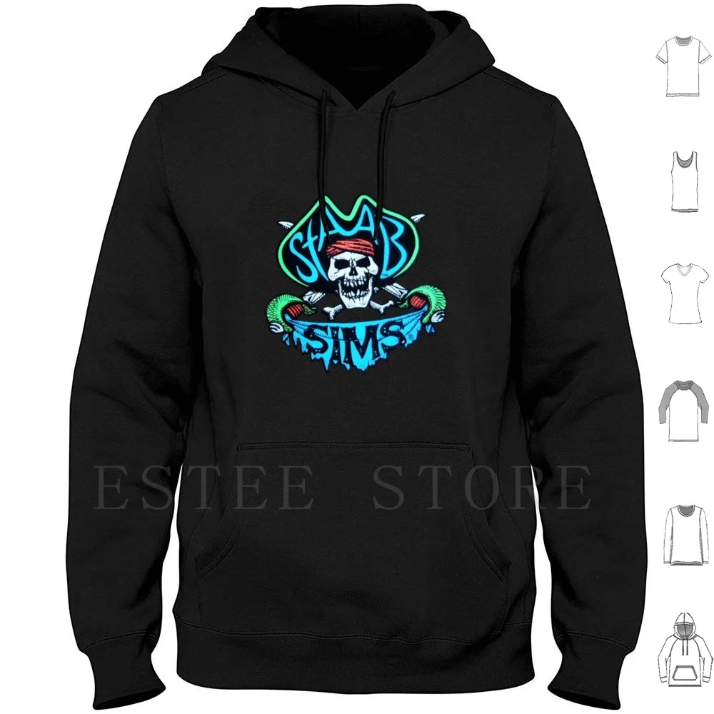 Sims Kevin Staab Felpe Con Cappuccio Manica Lunga Kevin Staab Sims Skateboard Skate Sk8 Old School Pirate Logo Classic Legend