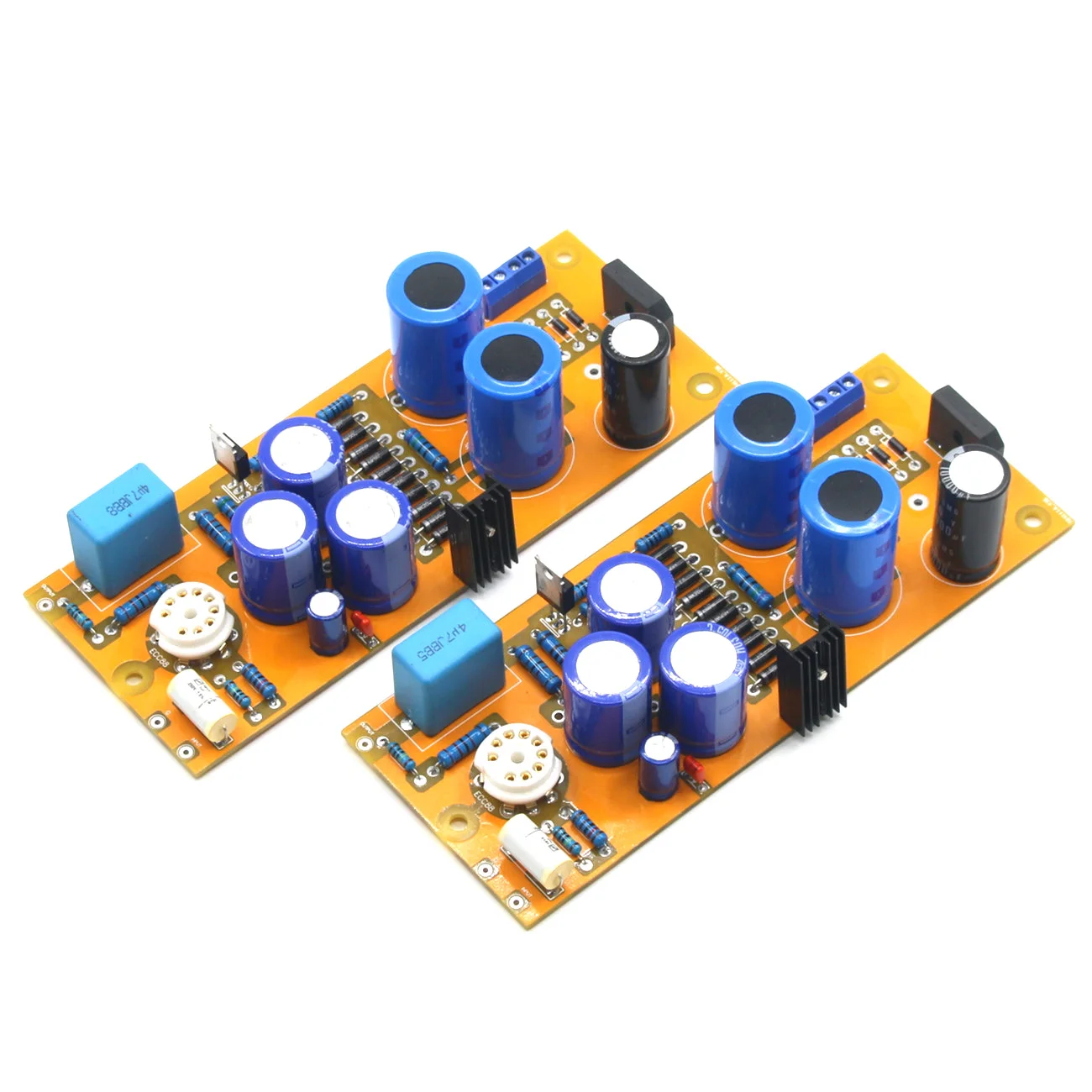 Hifi Una Coppia Ecc88 Tube Mono Preamplificatore Board / Kit Base Su D Klimo Melin Preamp