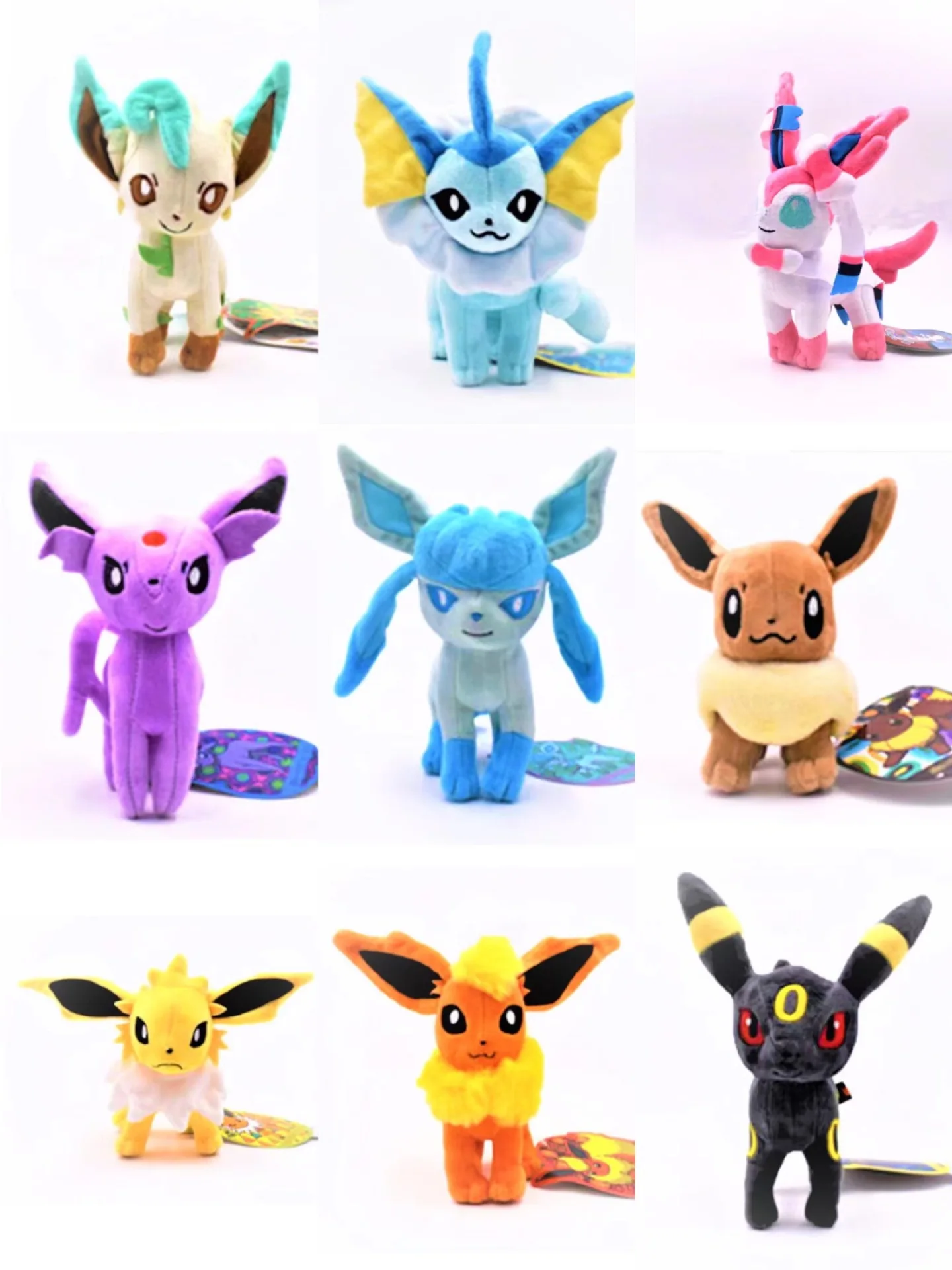 9 Style 10 Pz/Lotto Pokemon Peluche Farcito 18Cm Eeveelution Sylveon Flareon Umbreon Vaporeon Giocattoli Per Bambini Regalo Di Compleanno