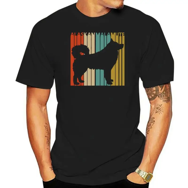 Camicia Alaskan Malamute Vintage Retro Alaskan Malamute Dog T-Shirt Uomo Donna Maglietta Unisex Regalo #1669 Cotone O-Collo Magliette