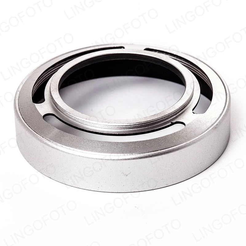 Lh-X10 Metallo Per La Ventilazione Paraluce Per Fuji X10 52 Millimetri Lens Cappuccio In Argento