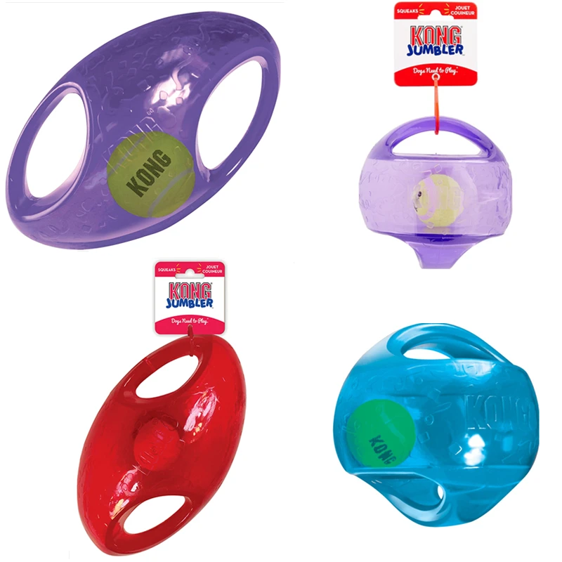 M/L Size Kong Jumbler Ball/Football Dog Toy, Il Colore Varia