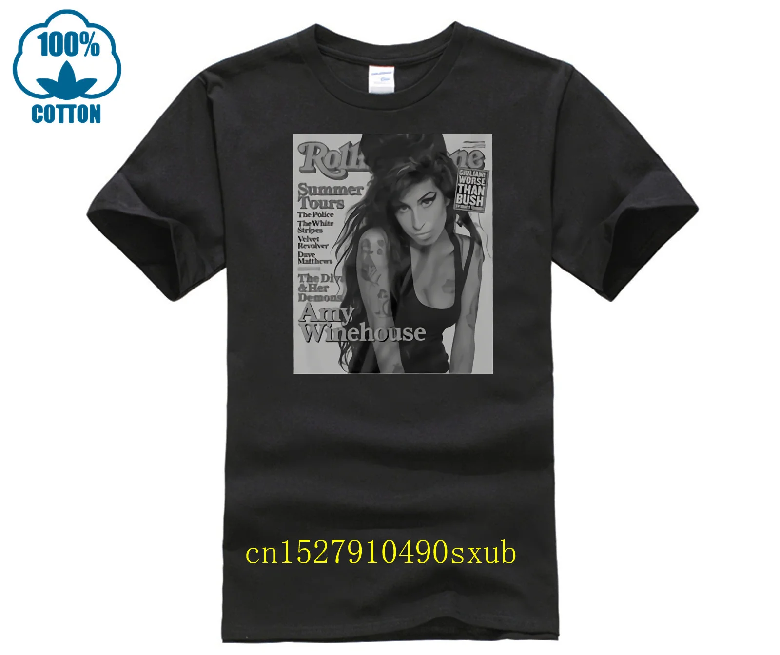 Amy Winehouse Indie Pop Paper Top Maglietta Da Uomo