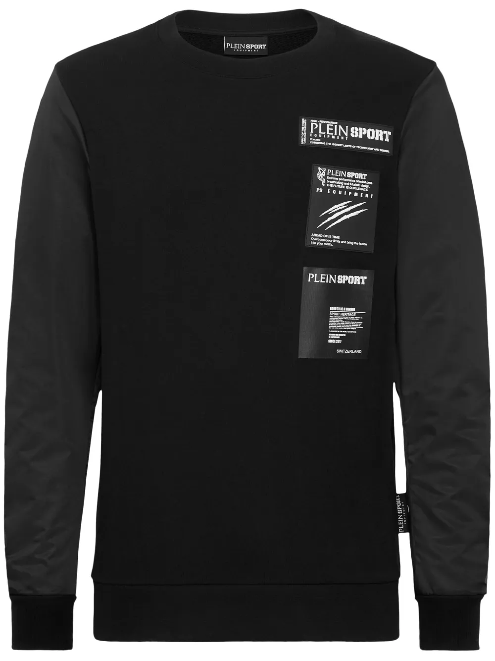Plein Sport Scratch logo-patch sweatshirt - Nero