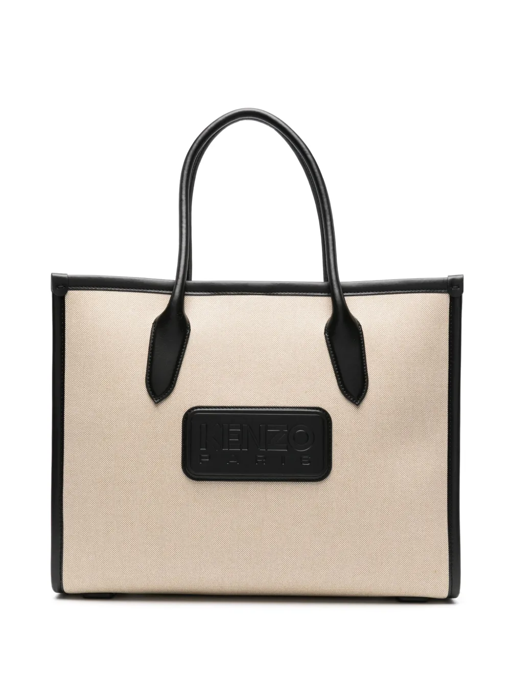 Kenzo large 18 canvas tote bag - Toni neutri
