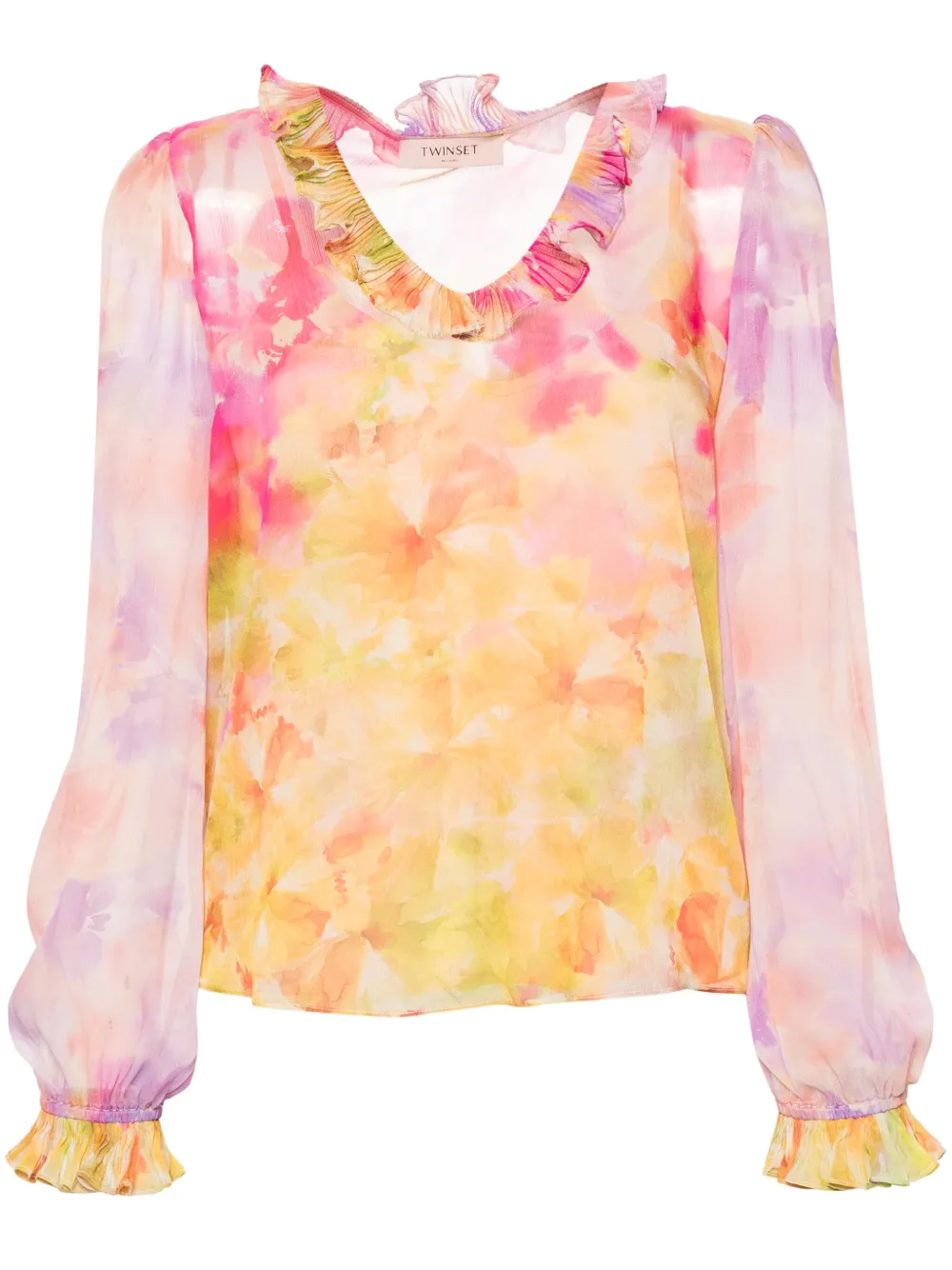 TWINSET floral-print georgette blouse - Rosa