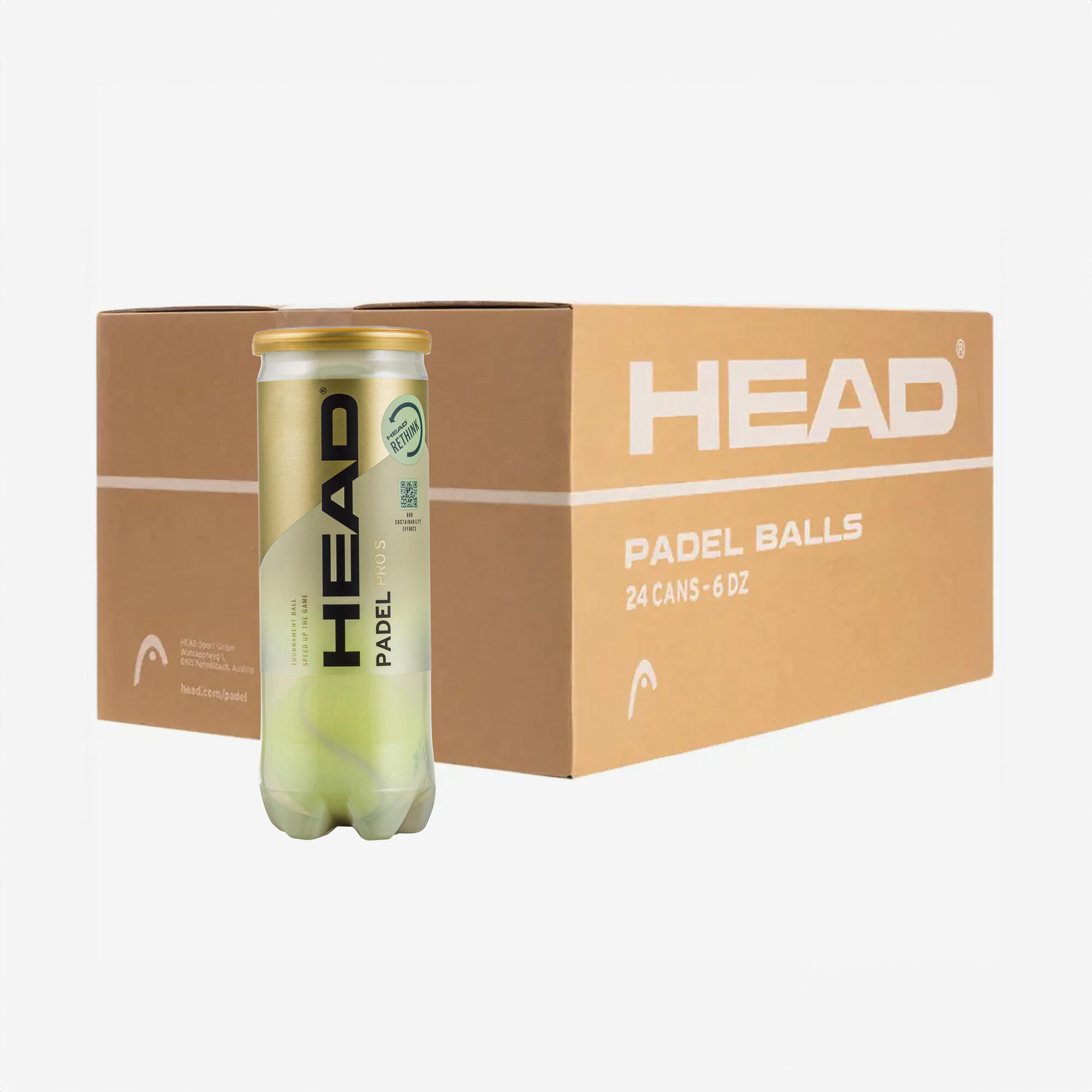 Decathlon | Palline padel pressurizzate Head PADEL PRO S 24 tubi x3 |  Head