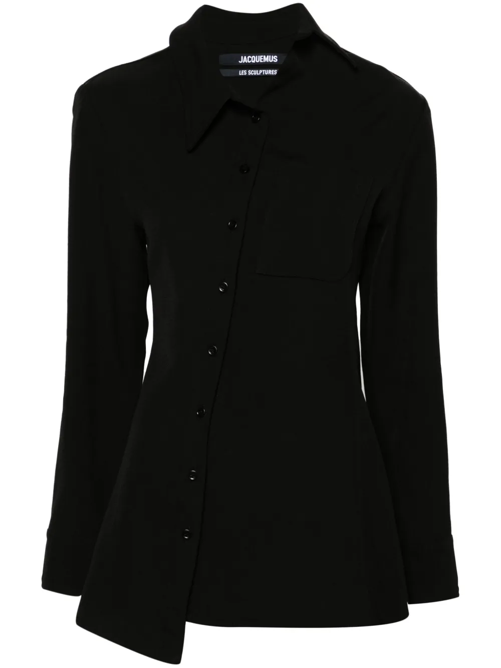 Jacquemus La Chemise Pablo asymmetric shirt - Nero