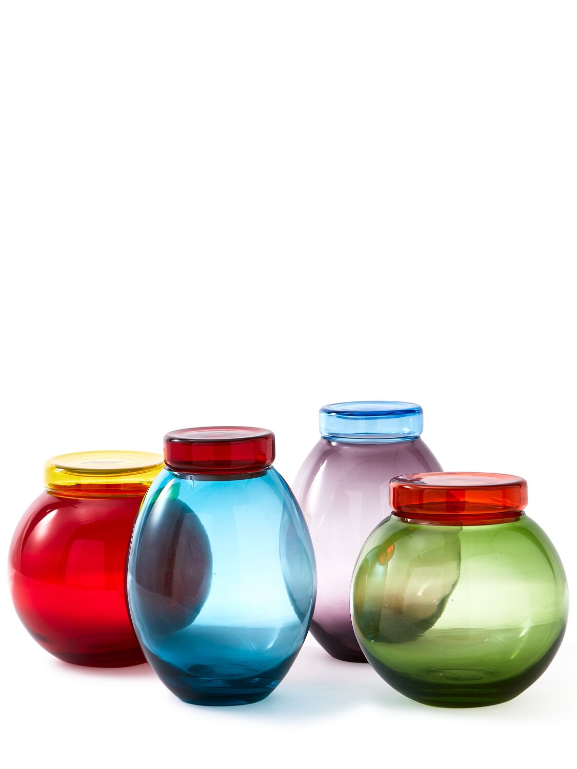 Bloated Set Of 4 Jars & Lids