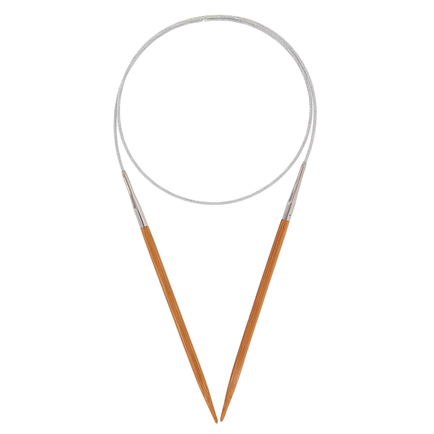 buttinette Aiguilles circulaires fixes, bambou, 80 cm