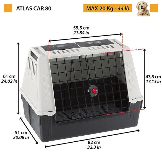 Ferplast Atlas Car Trasportino auto Per Cani Taglia 80