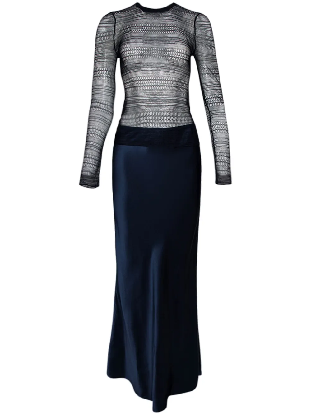 Christopher Esber Refraction silk maxi dress - Blu